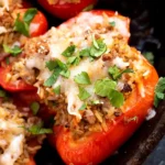 Savory Ground Turkey Stuffed Peppers