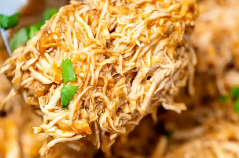 Tender Slow Cooker BBQ Shredded Chicken