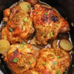 Slow Cooker Bone-In Chicken Thighs with Potatoes