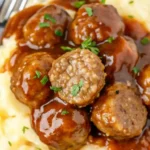 Slow Cooker Salisbury Steak Meatballs