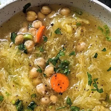 Hearty Spaghetti Squash and Chickpea Soup