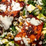 Spicy Honey Glazed Salmon Salad