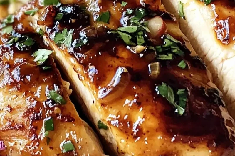 Sticky Apple Cider Chicken with Autumn Slaw