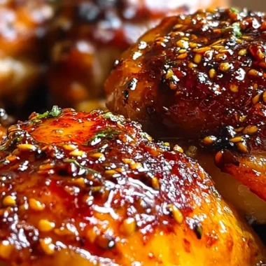 Sticky Honey Garlic Chicken Thighs