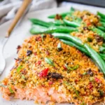 Sun-Dried Tomato Parmesan Crusted Salmon