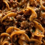One-Pot Creamy Beef and Egg Noodles