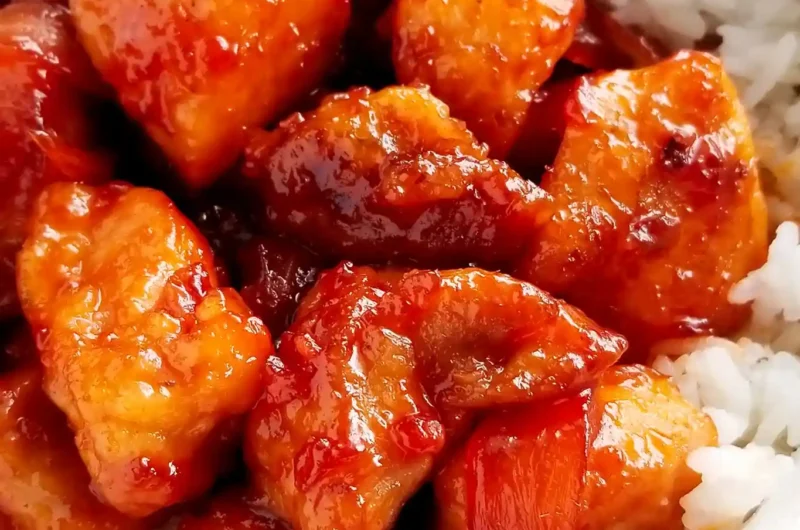 Crispy Sweet and Sour Chicken with Caramelized Onions