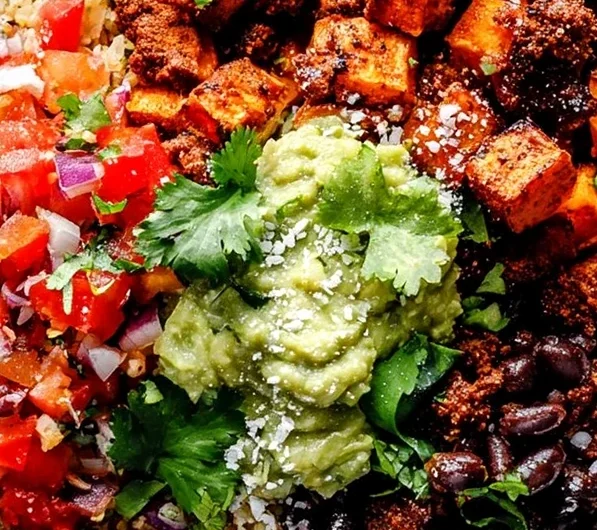 Hearty Sweet Potato and Beef Taco Bowls