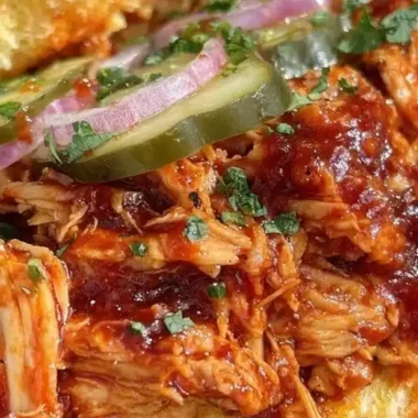 Slow Cooker BBQ Pulled Chicken Sandwiches
