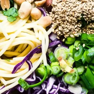 Zesty Peanut Thai Spaghetti Salad
