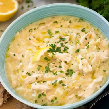 Authentic Avgolemono Greek Lemon Chicken Soup