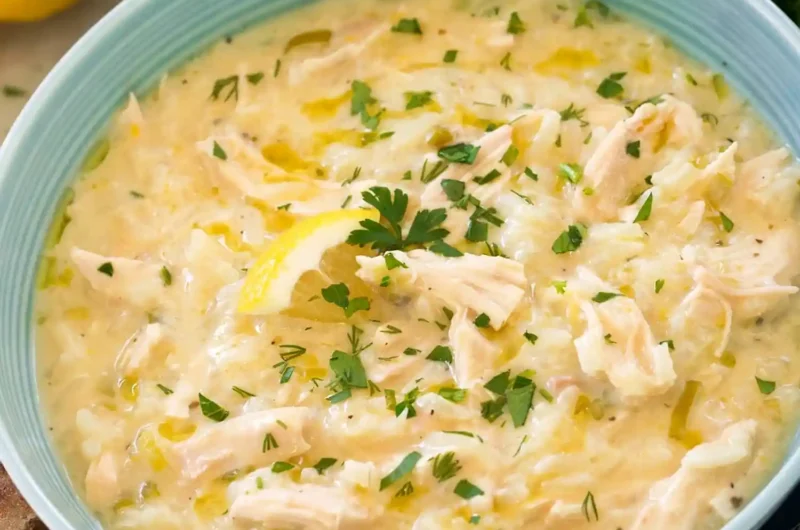 Authentic Avgolemono Greek Lemon Chicken Soup