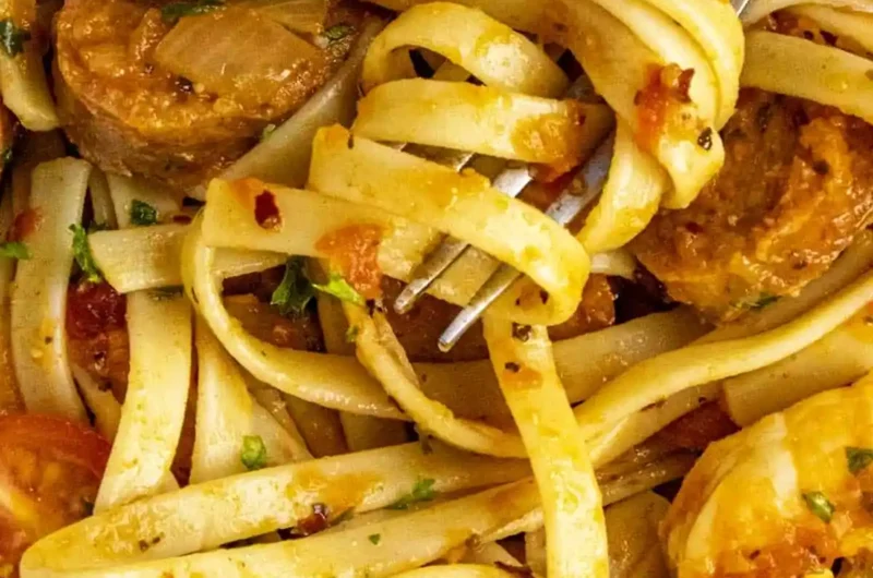 Spicy Shrimp and Smoked Sausage Cajun Pasta
