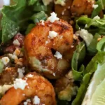 Easy Low Carb Keto Shrimp Tacos with Avocado Cilantro Dressing
