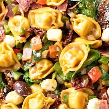Hearty Tortellini Pasta Salad with Balsamic Vinaigrette