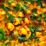 Turmeric Soup with Chickpeas, Orzo, and Spinach