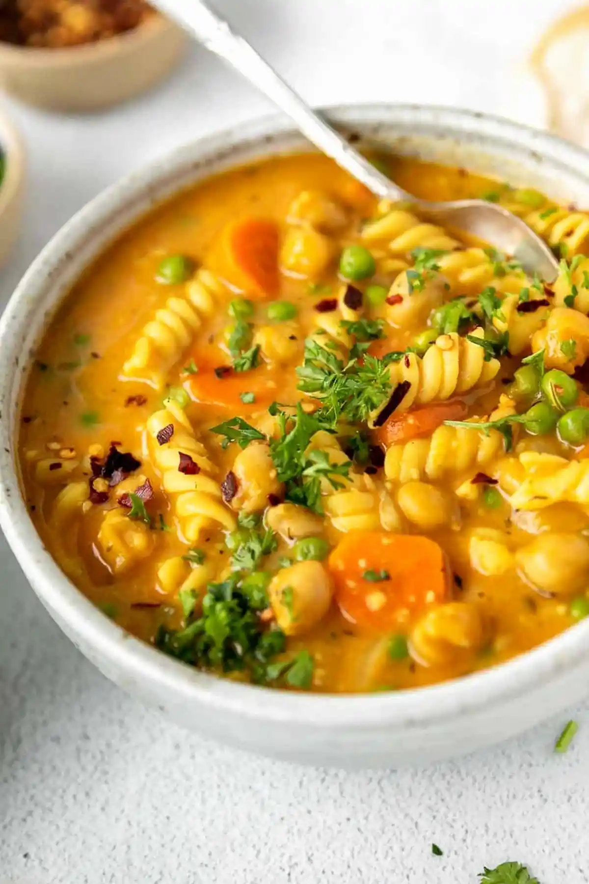 Hearty Vegan Chickpea Noodle Soup