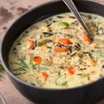 Creamy Vegan White Bean and Wild Rice Soup