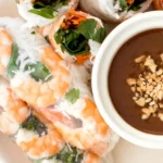 Fresh Vietnamese Shrimp Salad Rolls with Peanut Sauce