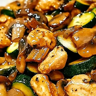 Quick Zucchini and Mushroom Chicken Stir Fry