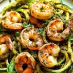 Zucchini Noodles with Pesto and Shrimp (25-Minutes)
