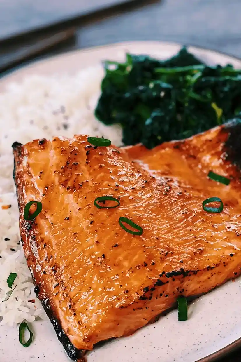 Air-Fried Miso-Glazed Salmon