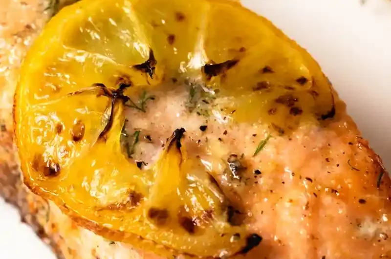 Air Fryer Lemon Garlic Herb Salmon