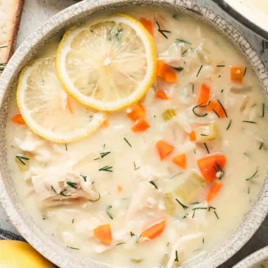 Traditional Avgolemono Soup (Greek Lemon Chicken Soup)