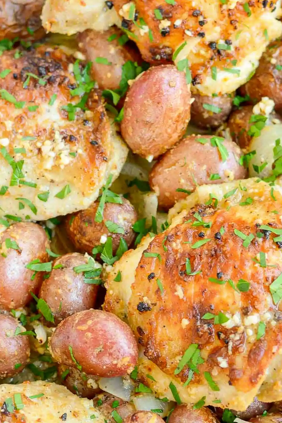 Lemon Parmesan Chicken and Potato Sheet Pan Dinner