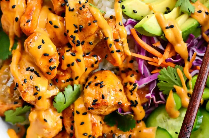 Bang Bang Salmon Rice Bowls