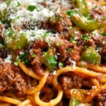 Rich and Hearty Southern Spaghetti with a Glossy Meat Sauce