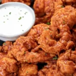 Golden Crispy Buffalo Shrimp