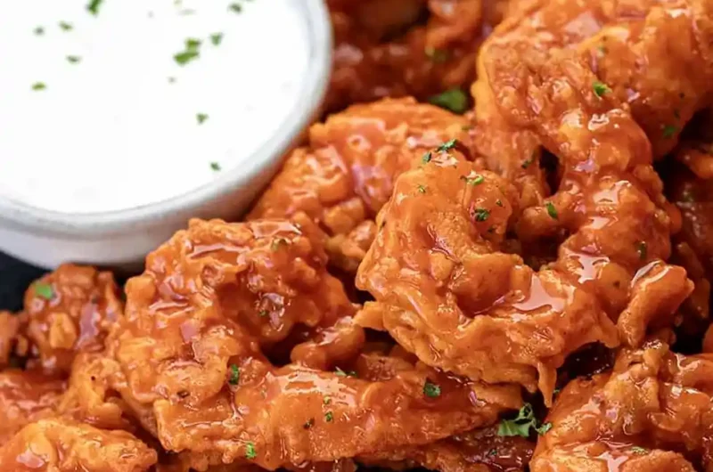 Golden Crispy Buffalo Shrimp