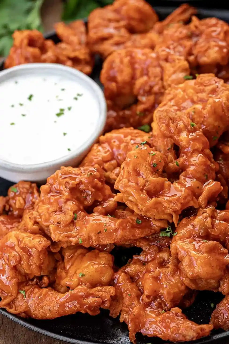 Golden Crispy Buffalo Shrimp