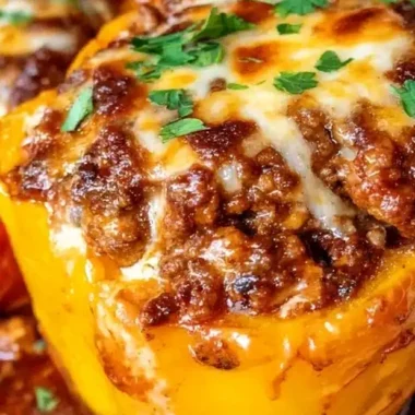 Cheesy Ground Beef Stuffed Bell Peppers Recipe Easy Weeknight Dinner Idea