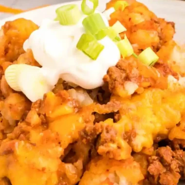 Chili Cheese Tater Tot Casserole