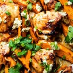 Chili-Honey Chicken & Sweet Potatoes w/ Cilantro Yogurt