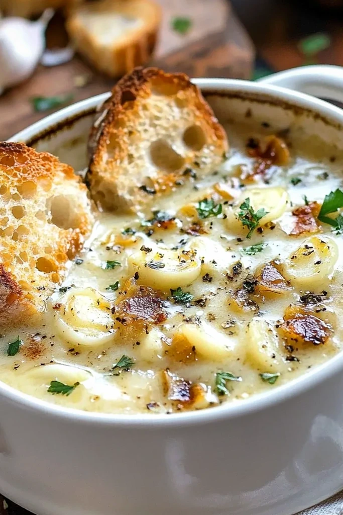 Country French Garlic Soup Recipe