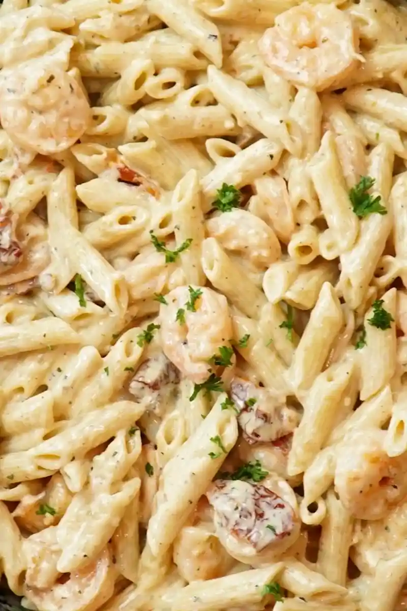 Creamy Mozzarella Shrimp Pasta
