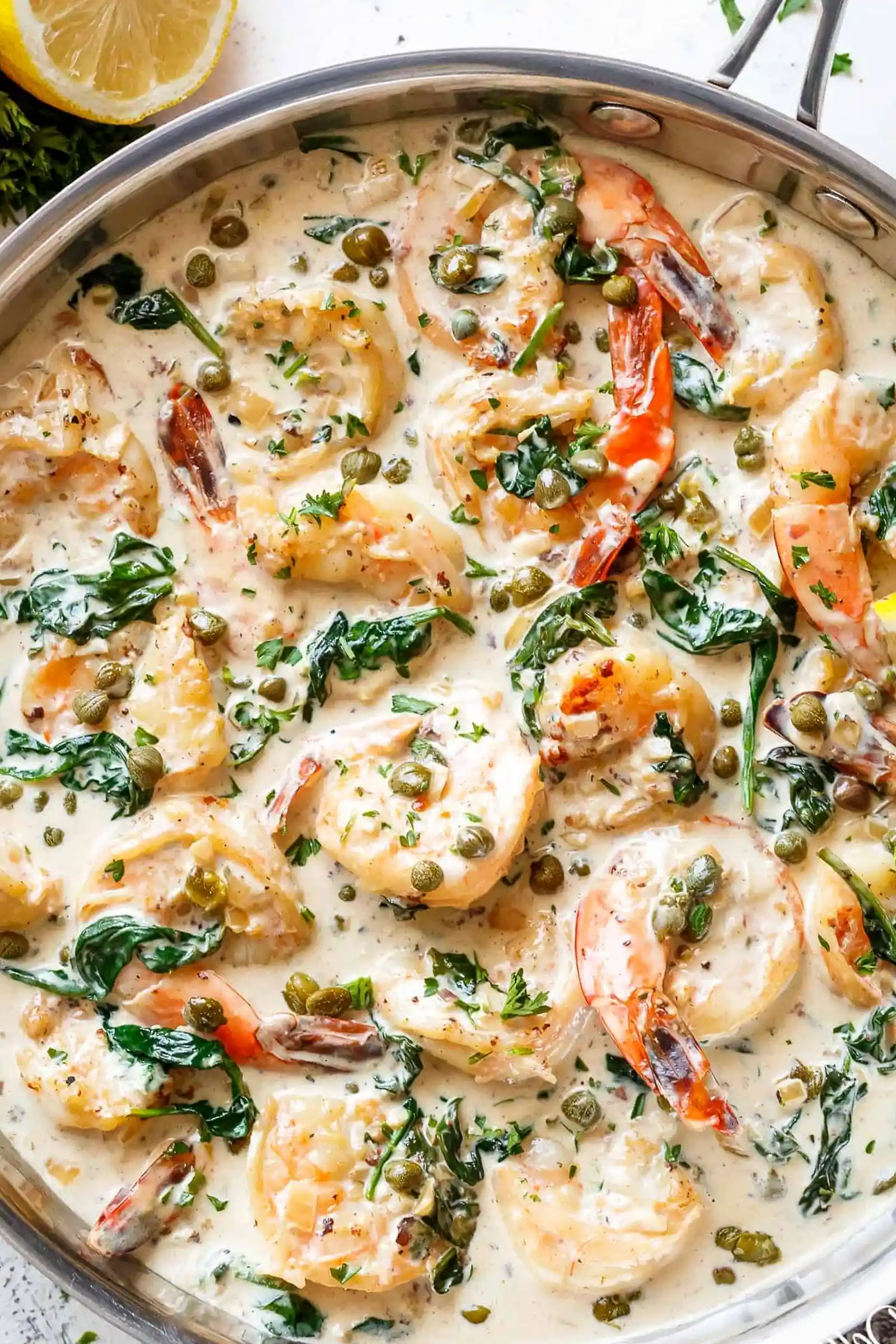 Creamy Garlic Butter Shrimp Piccata