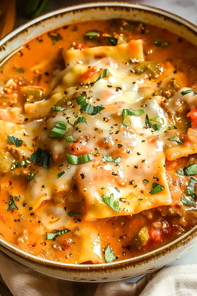 Hearty Creamy Lasagna Soup Recipe Comfort Food Delight