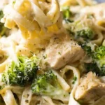 Slow Cooker Creamy Chicken and Broccoli Alfredo