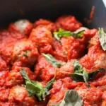 Slow-Cooked Turkey Meatballs in Marinara