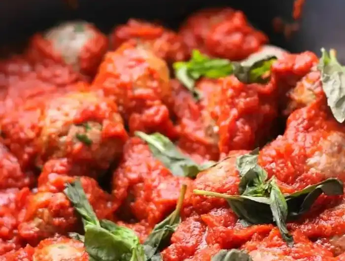 Slow-Cooked Turkey Meatballs in Marinara