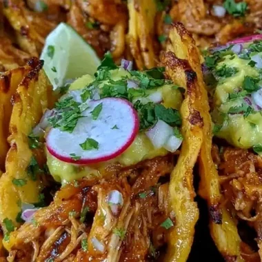 Easy Crockpot Chicken Tacos Recipe with Creamy Avocado Crema for Perfect Dinner