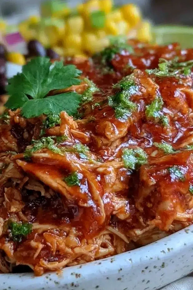 Easy Zesty Crockpot Cilantro Lime Chicken Recipe with Black Bean Corn Salsa