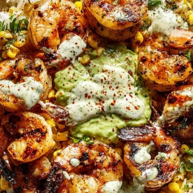 Grilled Shrimp Bowl with Avocado Corn Salsa