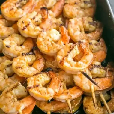 Flavorful Grilled Garlic Cajun Shrimp Skewers