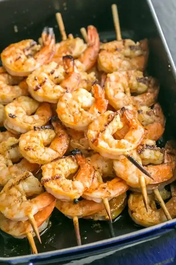 Flavorful Grilled Garlic Cajun Shrimp Skewers