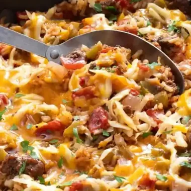 Hearty Ground Beef and Rice One-Pan Skillet